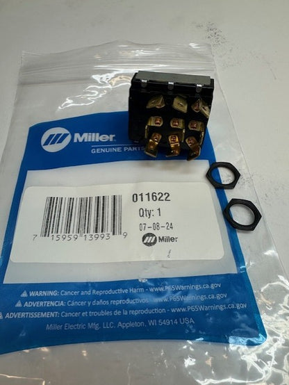 Miller 011622 SWITCH,TGL 3PDT 15A 125VAC ON-NONE-ON SPD TERM