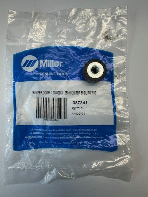 Miller 087341 BUMPER,DOOR  1.000 OD X  .750 HIGH RBR 50 DURO W/O