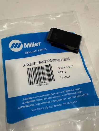 Miller 151187 LATCH,SLIDE FLUSH MTG HOLE 1.000 WIDEX 1.500 LG