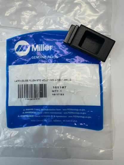 Miller 151187 LATCH,SLIDE FLUSH MTG HOLE 1.000 WIDEX 1.500 LG