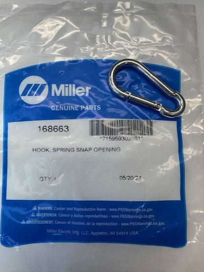 Miller 168663 HOOK,SPRING  .250 DIA X 2.375 LG  .312 OPENING