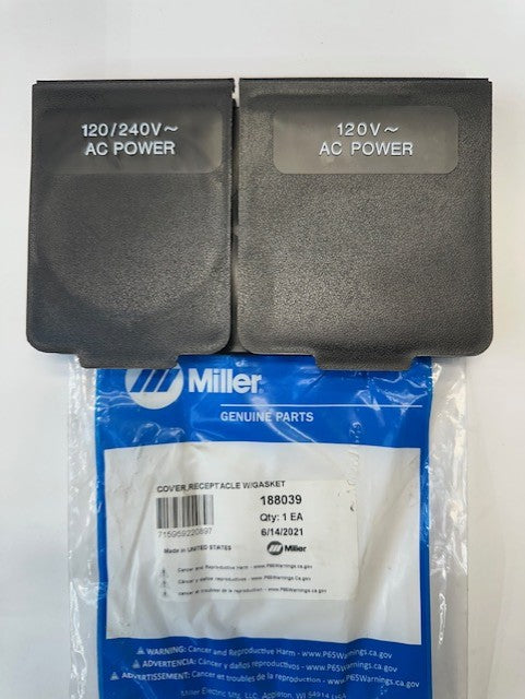 Miller 188039 COVER,RECEPTACLE W/GASKET