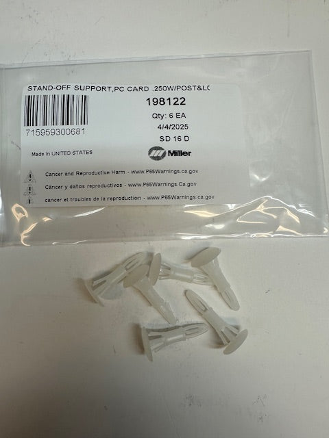 Miller 198122 STAND-OFF SUPPORT,PC CARD .250W/POST&LOCK .500