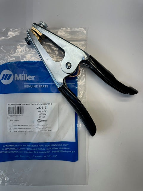Miller 213619 CLAMP,WORK 300 AMP GALV STL W/COPPER CONTACT TIPS