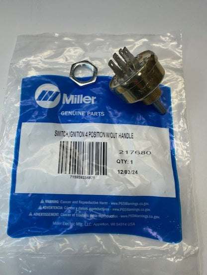 Miller 217680 SWITCH,IGNITION 4 POSITION W/OUT HANDLE