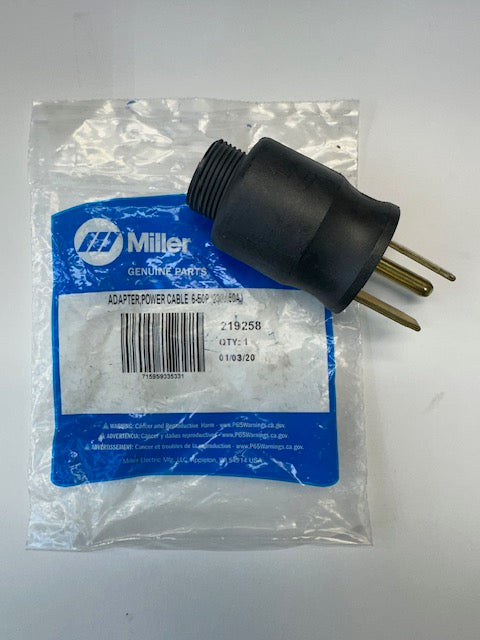 Miller 219258 ADAPTER,POWER CABLE  6-50P (230V/50A)