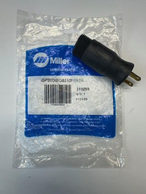 Miller 219259 ADAPTER,POWER CABLE  5-20P (115V/20A)