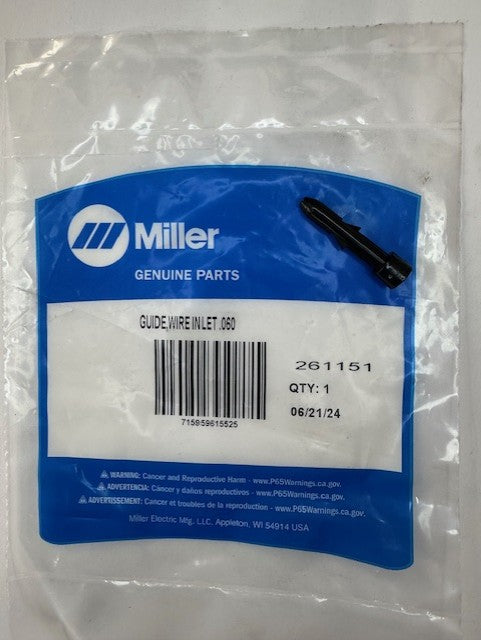 Miller 261151 GUIDE,WIRE INLET .060