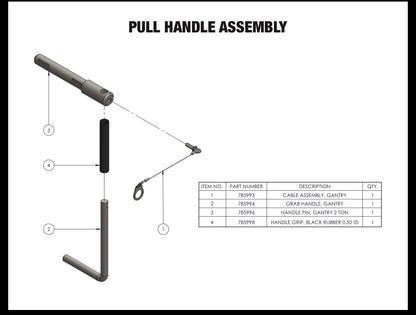 Sumner 785991 PULL HANDLE ASSEMBLY, GANTRY 2 TON