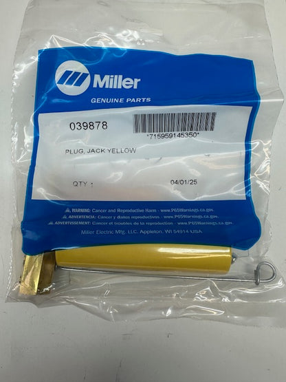 Miller 039878 PLUG,JACK YELLOW