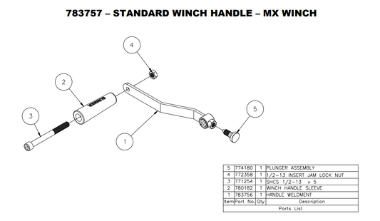 Sumner 783756 HANDLE WELDMENT