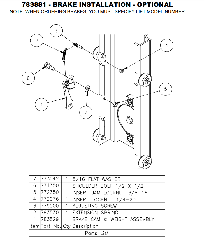 Sumner 783530 BRAKE SPRING