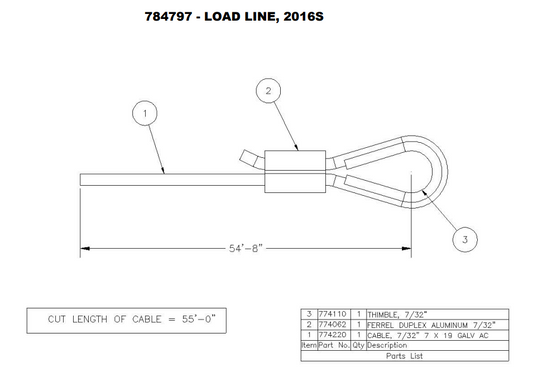 Sumner 784797 LOAD LINE ASSY, 2016S    (51 FT.)