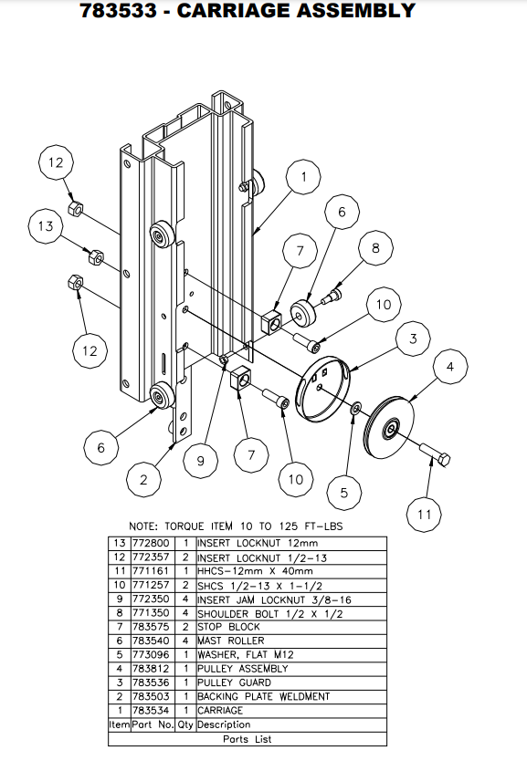 Sumner 771257 SCREW, SHC, 1/2-13 X 1-1/2