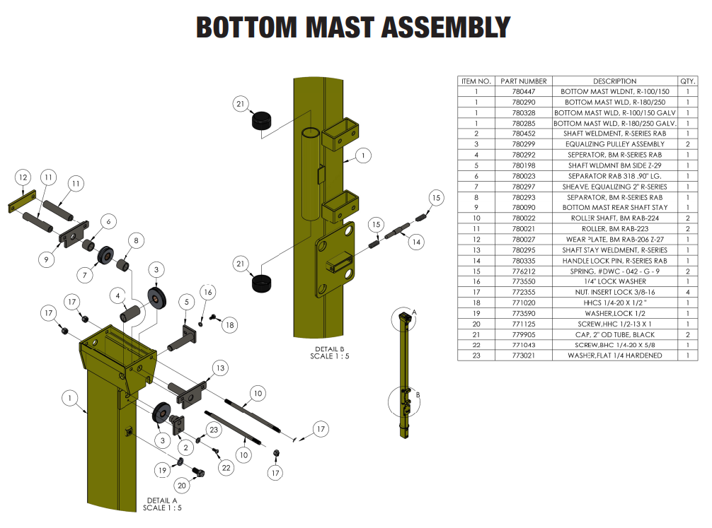 Sumner 780198 SHAFT WLDMNT BM SIDE Z-29