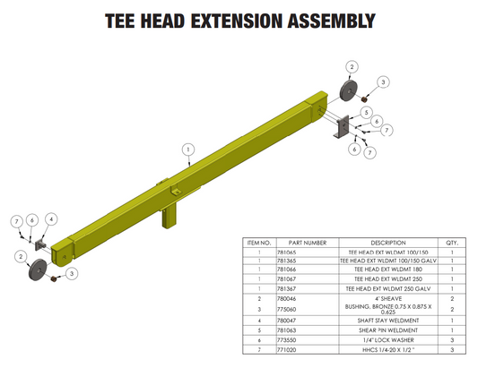 Sumner 781067 TEE HEAD EXT WLDMT 250