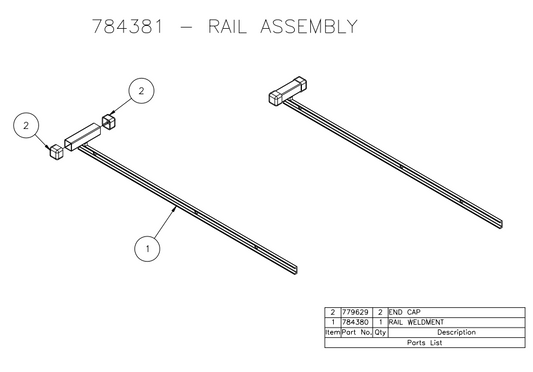 Sumner 784380 RAIL WELDMENT