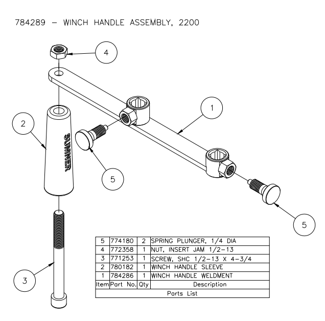 Sumner 772358 NUT, HEX JAM LOCK 1/2-13