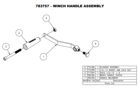 Sumner 783756 HANDLE WELDMENT