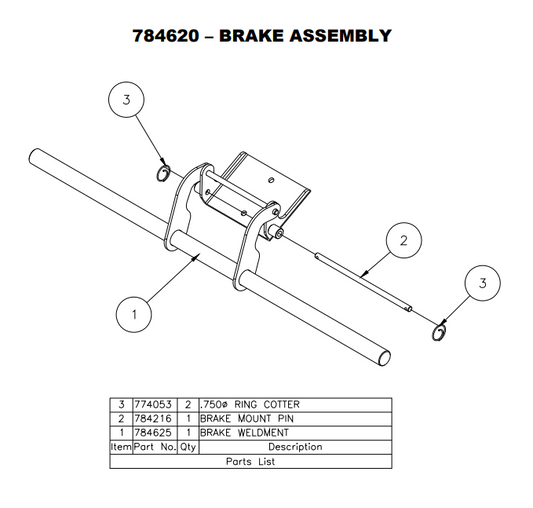 Sumner 784625 BRAKE WELDMENT