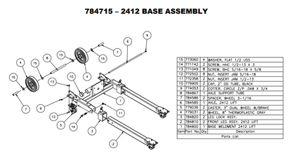 Sumner 784867 AXLE SUPPORT TUBE