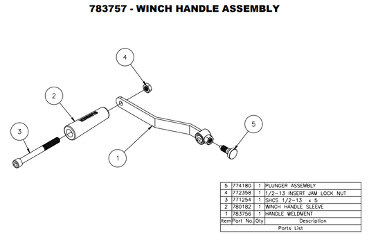 Sumner 783756 HANDLE WELDMENT