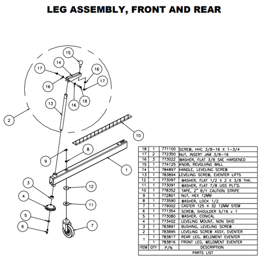 Sumner 771354 SCREW, SHOULDER 5/16 X 1