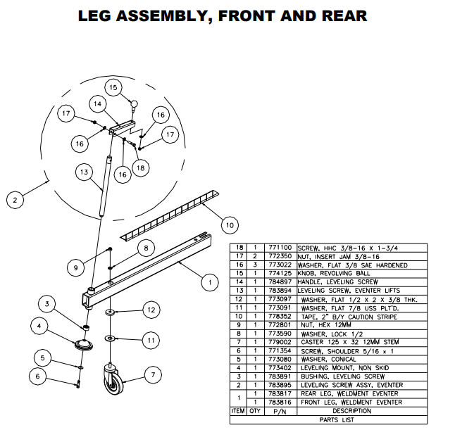 Sumner 783891 BUSHING, LEVELING SCREW